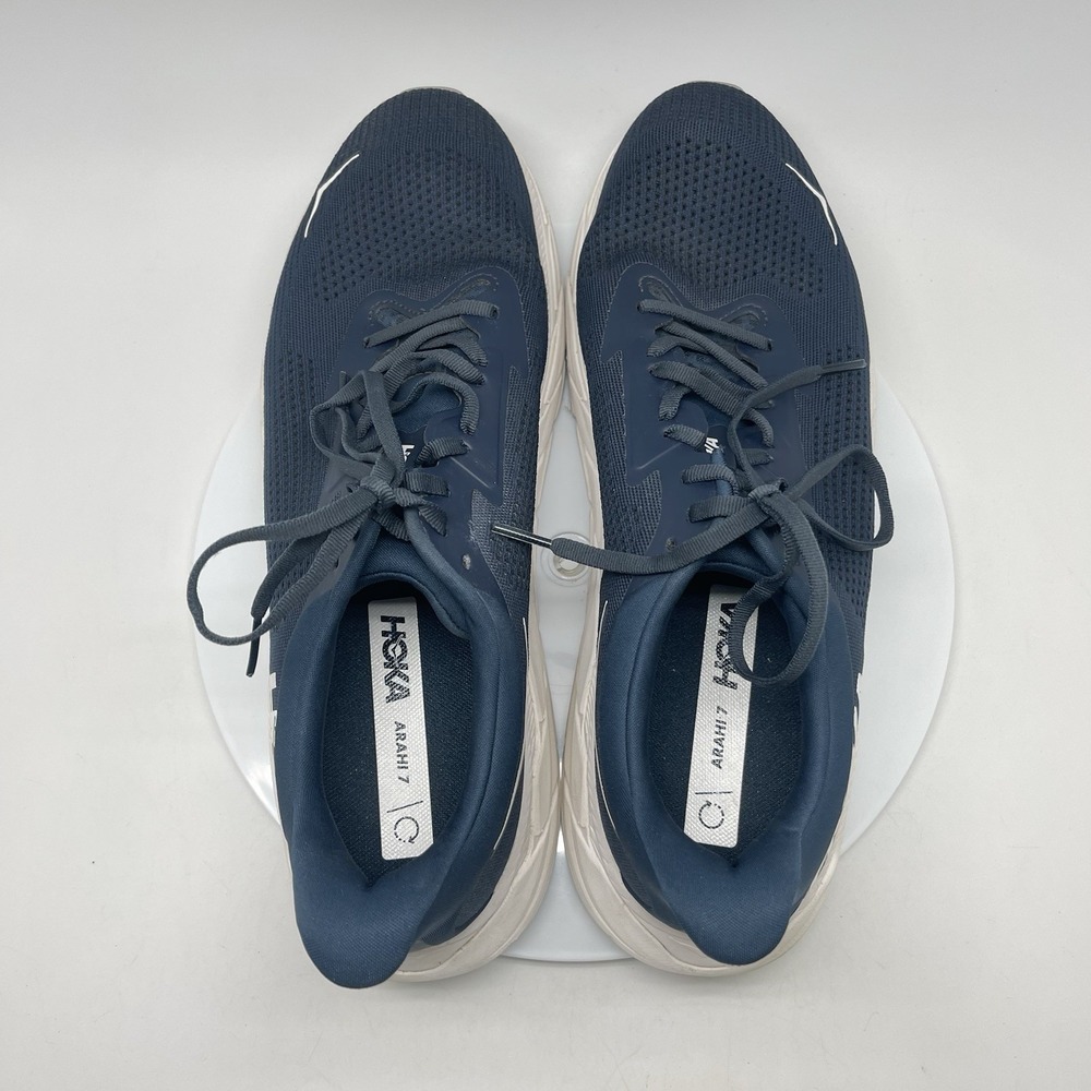 Hoka One One Sneakers Mens 12.5 D Arahi 7 1147850 OPC Navy Blue Running Shoes - Picture 5 of 10